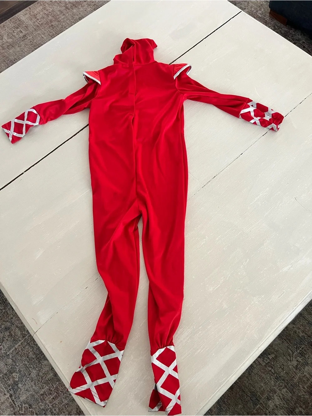 Red Ninja Warrior Costume 🥷 | Kids Medium 8/10 | Hooded Jumpsuit + Accessories